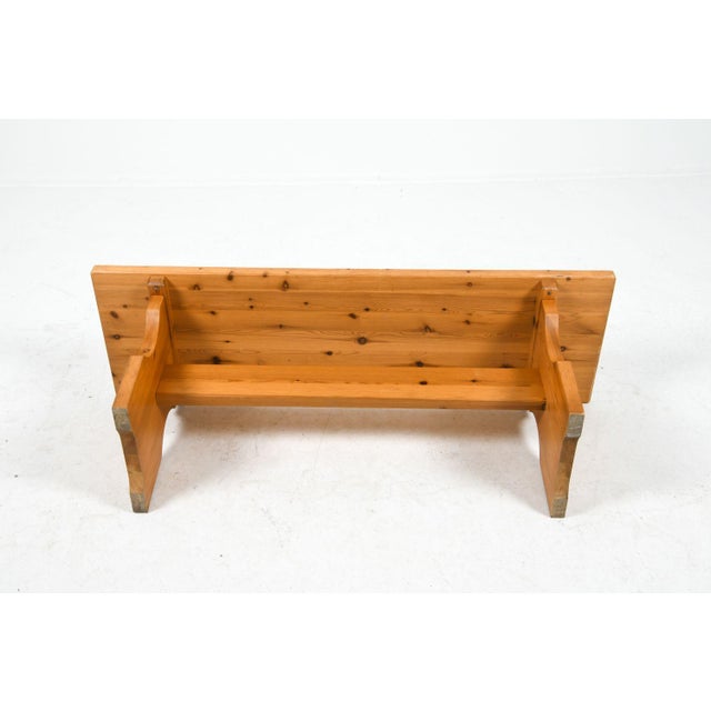Wood Scandinavian Pine Bench For Sale - Image 7 of 7