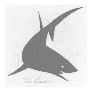1970s James Omohundro Shark Serigraph For Sale