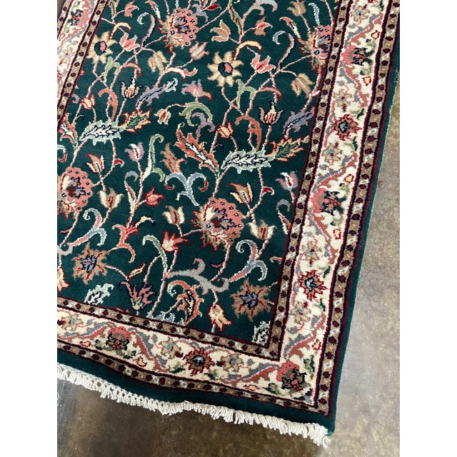 1990s Handwoven Persian Design Indian Rug 2'6" X 9'6" For Sale In Dallas - Image 6 of 6