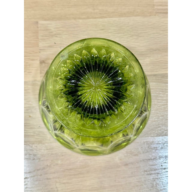 Vintage Green Glass Bowl For Sale - Image 4 of 6