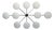 21st Century Dieci Satin Black Nickel Matte White Murano Flush Mount by Fabio LTD For Sale