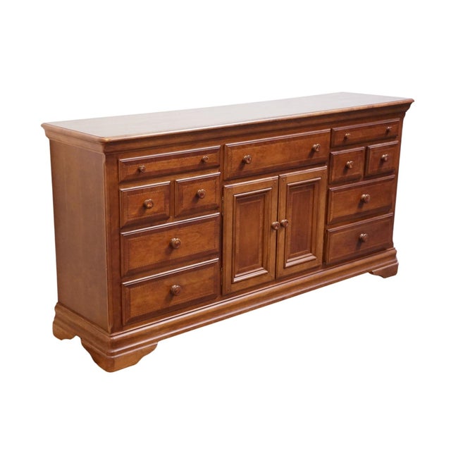 ALEXANDER JULIAN Home Colours Collection Cherry Early American Traditional 73" Triple Dresser 710-060 42.5" High 72.5"...