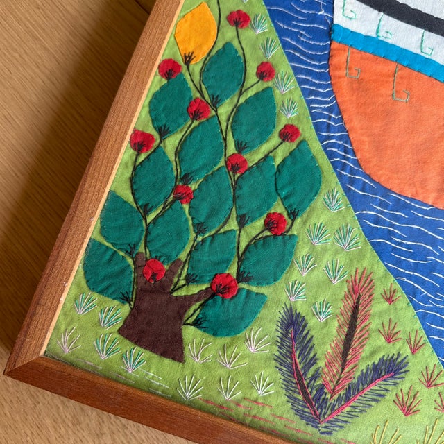 Vintage Folk Art Noah’s Ark Embroidered Textile Wall Art For Sale In New York - Image 6 of 12