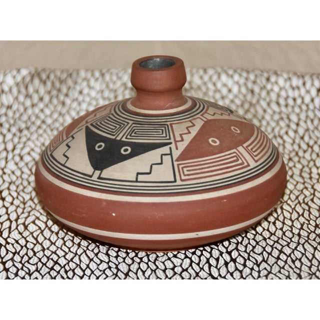 MEXICAN HAND CRAFTED AZTEC DESIGN WATER JUG PITCHER - RED CLAY / BARRO ROJO Peruvian handcrafted Folk art pottery seed...