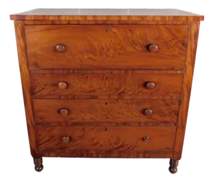 Antique Walnut 19th Century Gentleman's Chest Drop Front Desk