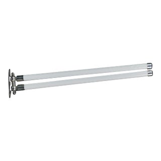 European Mid Century Milk Glass Double Arm Towel Rack For Sale
