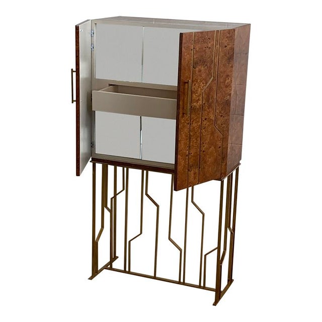 Wood Briar Bar Cabinet, 1980s For Sale - Image 7 of 11