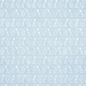SAMPLE - Schumacher Arita Block Print Wallpaper In Cornflower