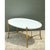 White Vintage Brass and Wood Oval Coffee Table For Sale - Image 8 of 12