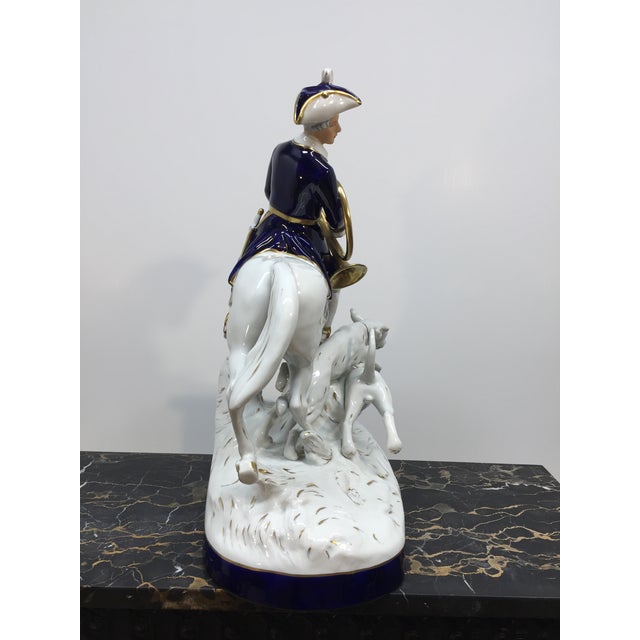 Royal Dux Porcelain Fox Hunting Horse Rider With Hounds For Sale - Image 10 of 14