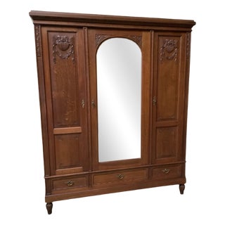 Vintage Art Deco Wardrobe, 1930 For Sale