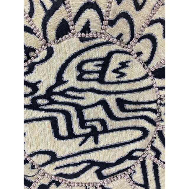 Moroccan Ottoman Floor Pouf Cover For Sale - Image 4 of 5