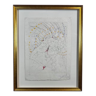 1960s Dali La Venus Aux Fourrures Lady Leaf Hand Signed Numbered Etching Surreal Art For Sale