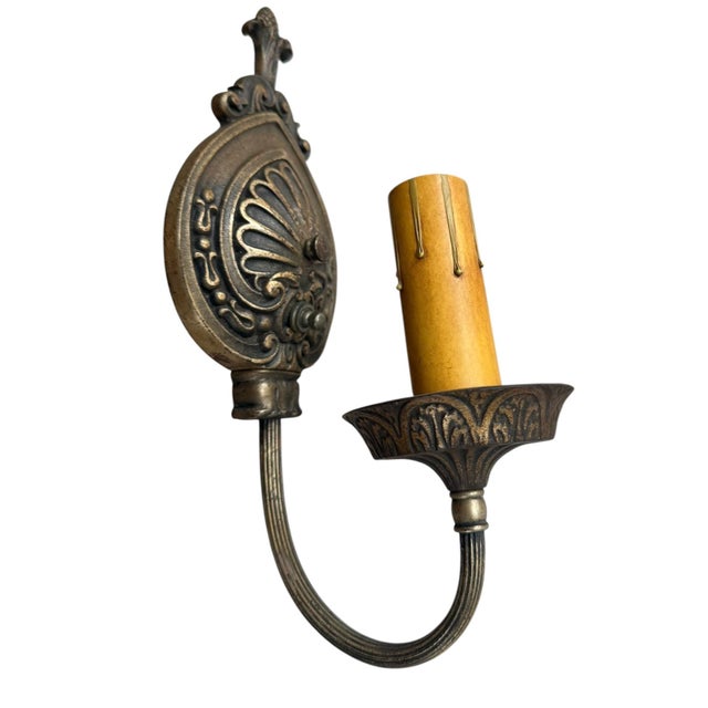 American Antique Bronzed Finished Single Wall Sconces For Sale - Image 3 of 10