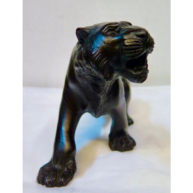 Early 20th Century Japanese Bronze Tiger For Sale - Image 11 of 11