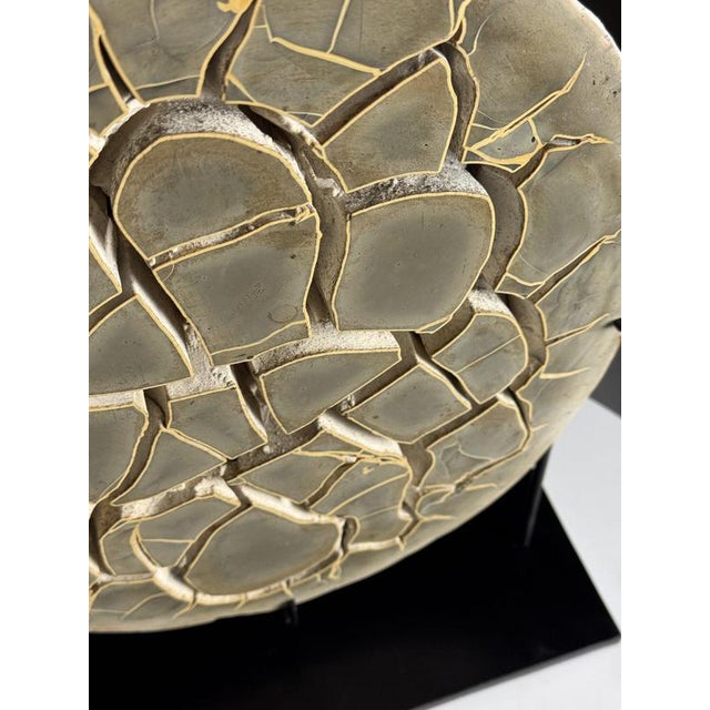 Stone Septarian Nodule on Stand For Sale - Image 7 of 14