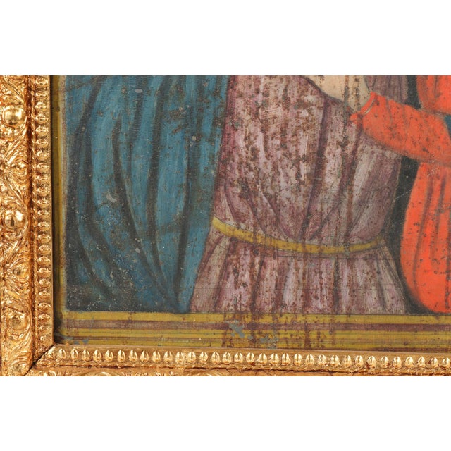 Madonna and Child, Oil on Tin, Late 19th Century For Sale - Image 9 of 11