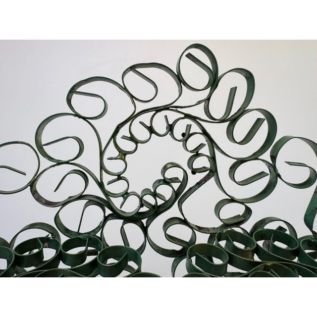 Vintage Green Scrollwork Metal Tiered Display Stand For Sale - Image 6 of 9