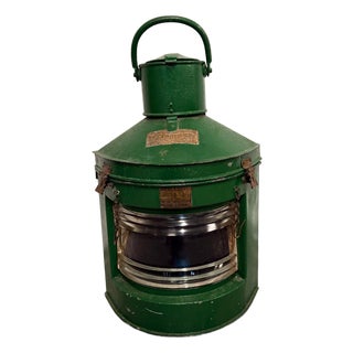 Large Nautical Ships Starboard Lantern, 1920s For Sale