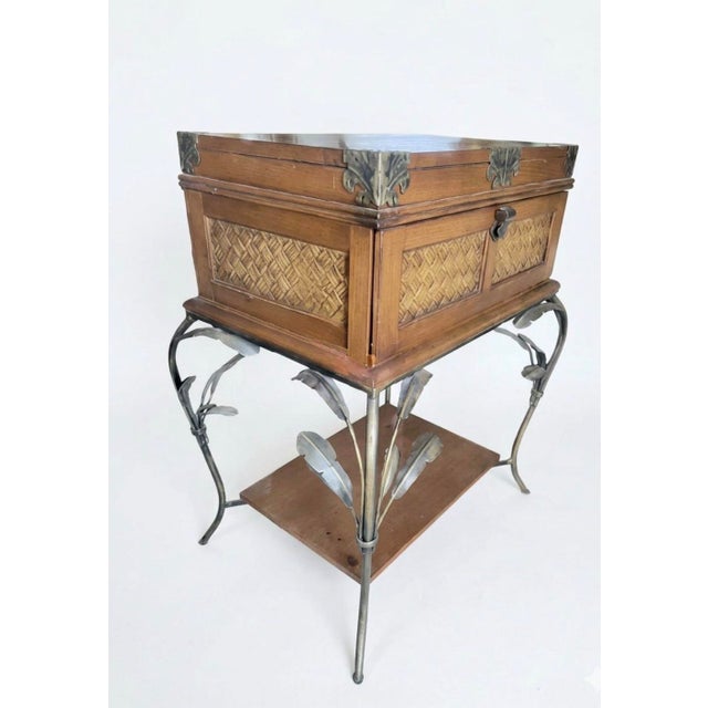 Brown Pair of Vintage Tropical Regency Chests For Sale - Image 8 of 8