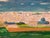 Impressionist Arye Leo Peysack, German Israeli Oil Painting Jerusalem Panorama of Old City Walls, c.1930 For Sale - Image 3 of 4