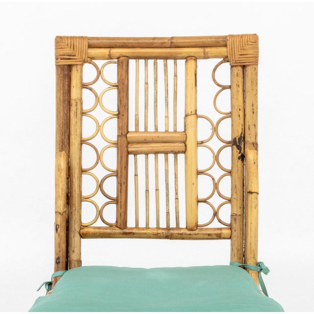 Chinese Chinese Chippendale Style Bamboo Side Chair For Sale - Image 3 of 9