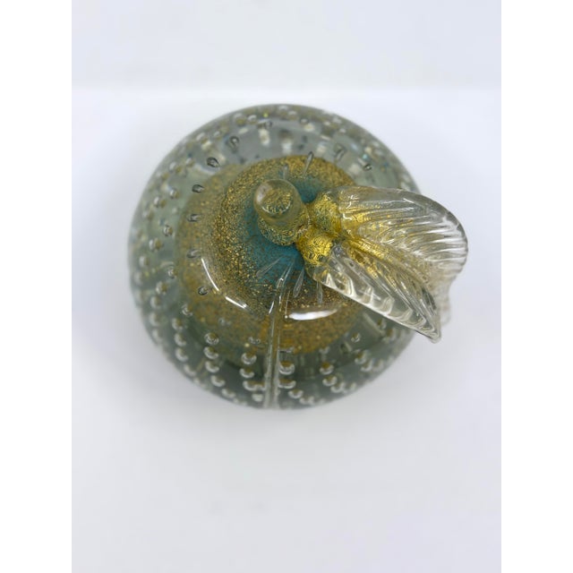 Mid-Century Alfredo Barbini Murano Glass Apple Celadon Green/ Book End For Sale In New York - Image 6 of 9