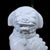 Chinoiserie Single White Bali Foo Dog Table Lamp For Sale - Image 3 of 4