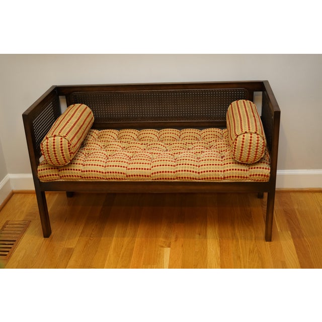 MidCentury Modern Lewitte’s Cane Settee Chairish