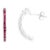 Sleek Design Natural Ruby Vertical Linear Bar Earrings for Girlfriend- 2 Pieces For Sale