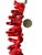 Shell Vintage Natural Red Coral Branch Necklace W/Silver Chain For Sale - Image 7 of 12