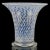 Mid-Century Modern Boda Bertil Vallien White Control Bubble Cirrus Design Sweden Art Glass Footed Vintage Flower Vase For Sale - Image 3 of 8