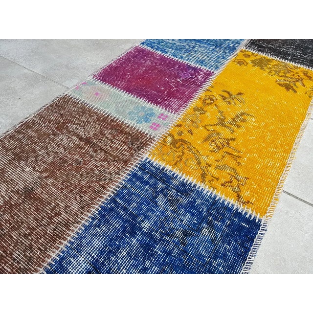 Textile 1960s Handmade Decorative Floor Runner For Sale - Image 7 of 10