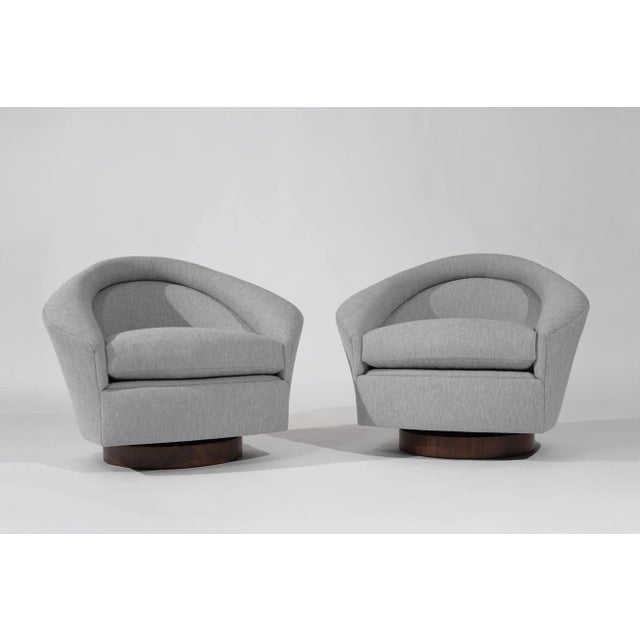 Adrian Pearsall Set of 2 Swivel Tilt Lounge Chairs by Adrian Pearsall, Circa 1950s For Sale - Image 4 of 12