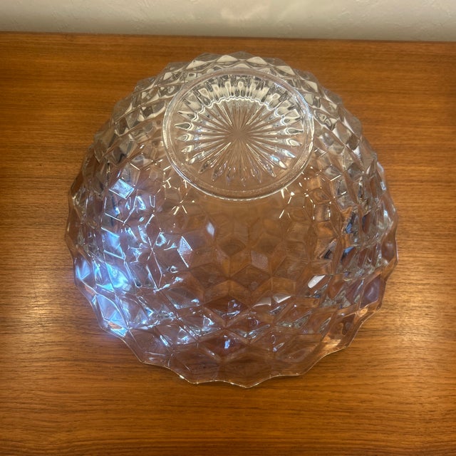 Mid 20th Century Mid 20th Century Fostoria American Pattern Clear Glass Punch Bowl For Sale - Image 5 of 6