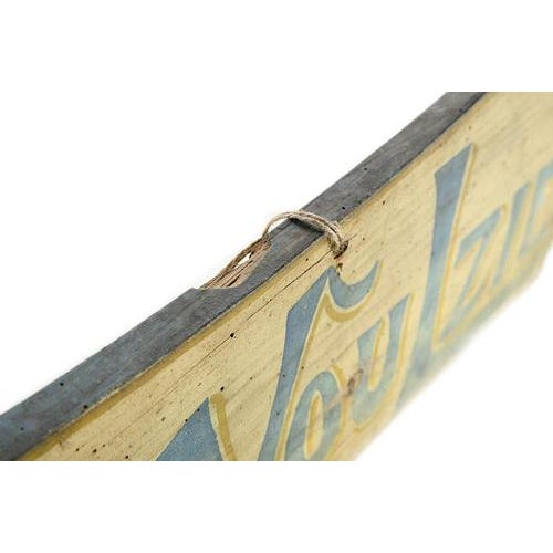 Wooden La Voulzie Sign For Sale - Image 4 of 6