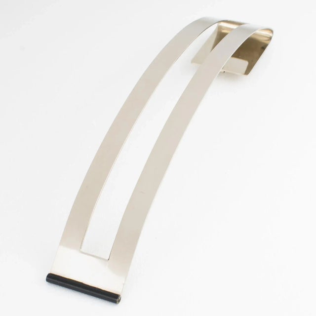 Contemporary Modernist Giant Chrome Brooch by Valerie Mainguet For Sale - Image 3 of 12