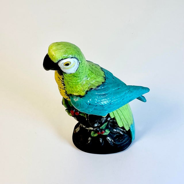 Cinco De Mayo - 1970s Vintage Boho Chic Coastal Ceramic Folk Art Parrot Figural For Sale - Image 12 of 12