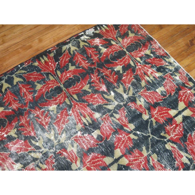 Vintage Turkish Weathered Rug For Sale - Image 4 of 6