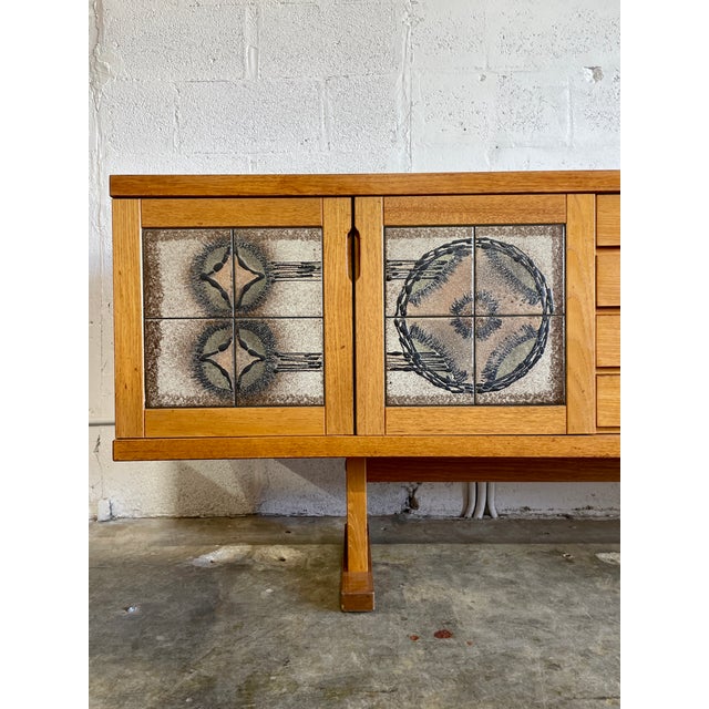 Danish Mid Century Oak Brutalist Credenza Gangso Mobler For Sale - Image 12 of 14