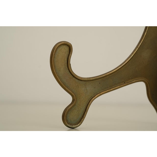 Vintage Brass Plate Stand, 1960s For Sale - Image 4 of 7