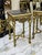 French Style Black Marble Topped Gold Side Tables - Set of 2 For Sale In Miami - Image 6 of 6
