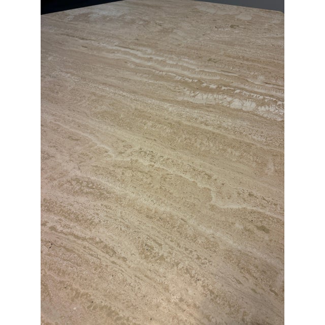Vintage Octagonal Travertine Dining Table For Sale - Image 4 of 5