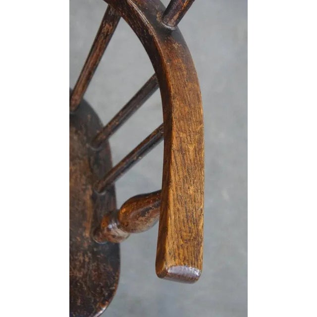 Brown English Windsor Children's Rocking Chair, Early 19th Century For Sale - Image 8 of 12