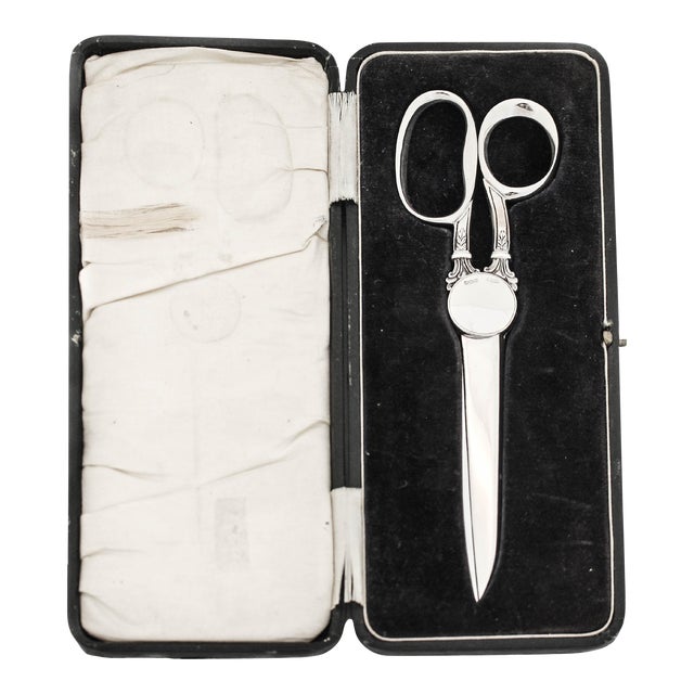 Late 19th Century Sterling Silver Scissors For Sale