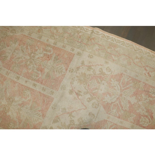 Antique Zabihi Collection Turkish Ghiordes Soft Pink Gallery Corridor Rug For Sale - Image 11 of 12