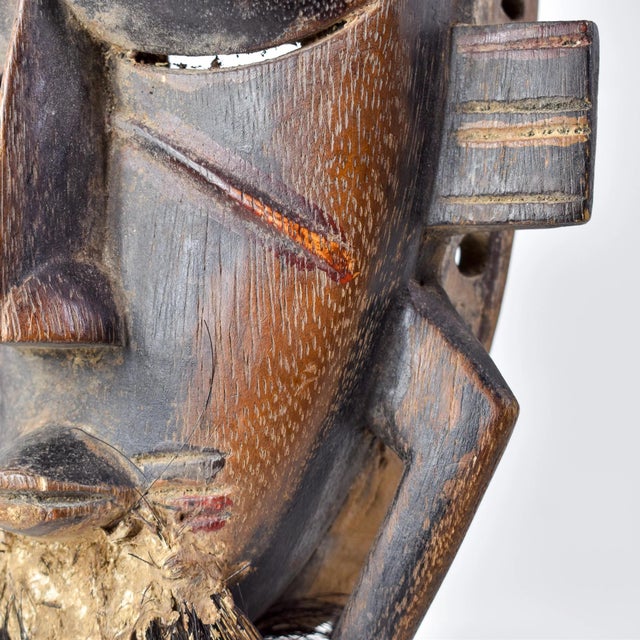 Wood Early 20th Century Djimini Ligbi Do Society Mask on Custom Stand Côte d'Ivoire For Sale - Image 7 of 13