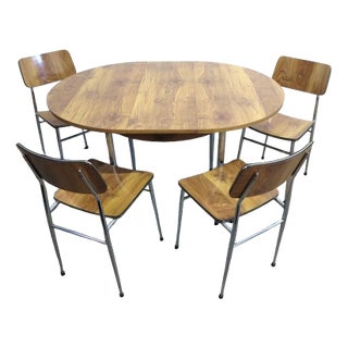 Mid Century Dining Room Set, 1960s, Set of 5 For Sale