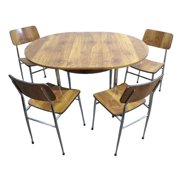 Mid Century Dining Room Set, 1960s, Set of 5 For Sale
