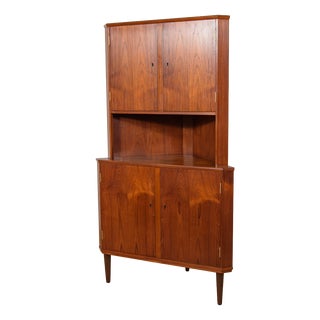 Mid-Century Corner Teak Cabinet, Denmark, 1960s For Sale